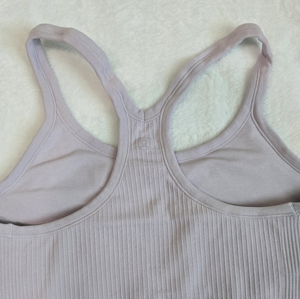 Lululemon Ebb To Street Tank Top Storm Mauve Workout Shirt Size 10 Activewear - Picture 2 of 4